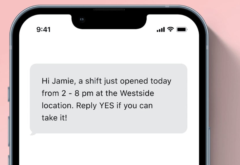 text message ideas - last minute opening