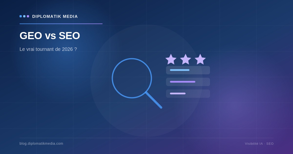 Illustration : GEO vs SEO : le vrai tournant de 2026 ?