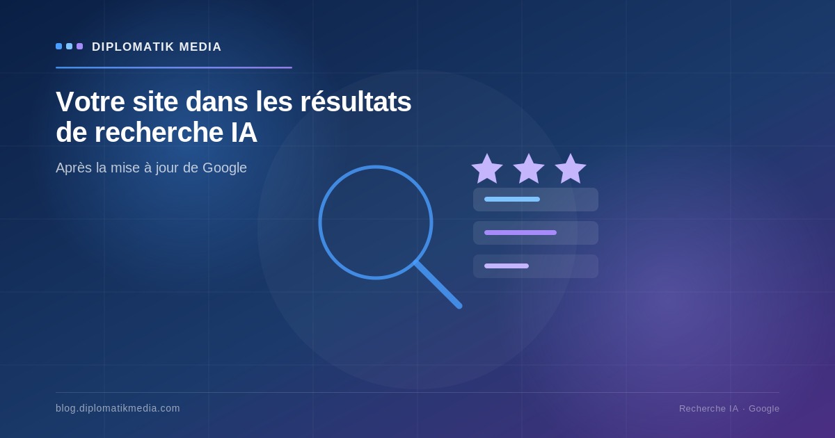 Illustration : Marketing digital : comment faire apparaître votre site dans les résultats de recherche IA après la mise à jour de Google ?