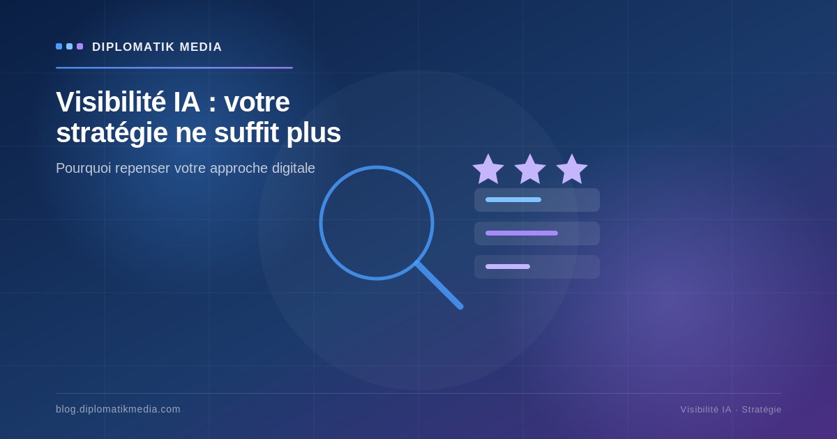 Illustration : Visibilité IA : pourquoi votre stratégie digitale ne suffit plus